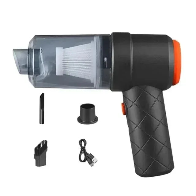 Aspiradora de coche inalámbrica con carga USB, aparato de limpieza portátil de 1200 mAh