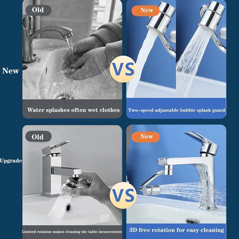 rallonge pivotante à 1080° pour robinet / économise l'eau et atteint tous les recoins