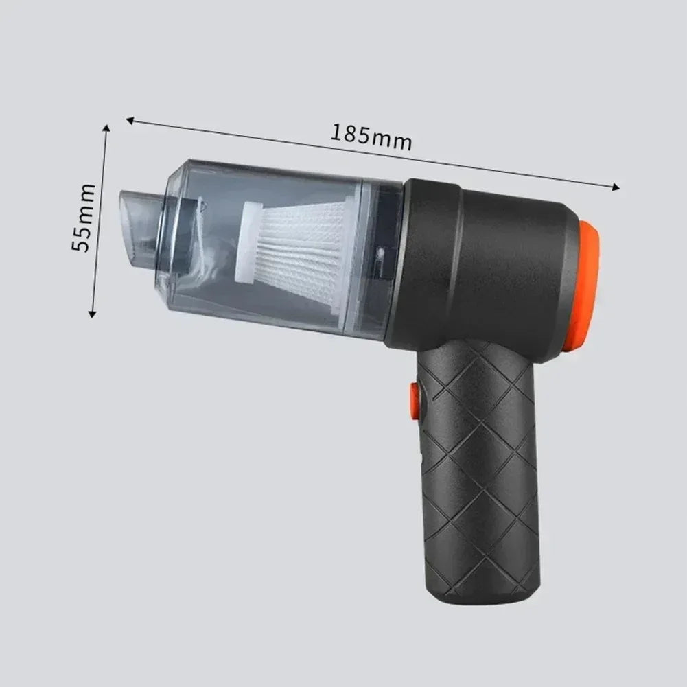 Aspiradora de coche inalámbrica con carga USB, aparato de limpieza portátil de 1200 mAh